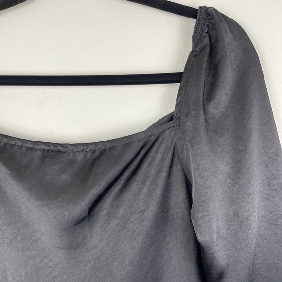 Princess Polly Star Power Mini Dress, Size 8, Black, Long Sleeves, Satin LBD - Picture 12 of 14